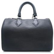 Pre-owned Leather handbags Louis Vuitton Vintage , Black , Dames