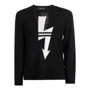 Zwarte Arrow Sport Jumper Neil Barrett , Black , Heren