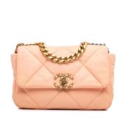 Pre-owned Leather chanel-bags Chanel Vintage , Pink , Dames