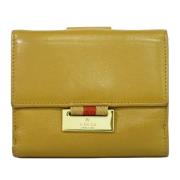 Pre-owned Leather wallets Gucci Vintage , Yellow , Dames