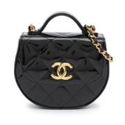 Pre-owned Leather handbags Chanel Vintage , Black , Dames