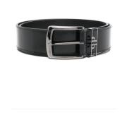 Stijlvolle Leren Riem in Paars Philipp Plein , Black , Heren