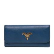 Pre-owned Leather key-holders Prada Vintage , Blue , Dames