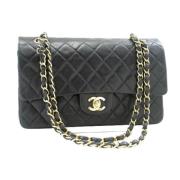 Pre-owned Leather chanel-bags Chanel Vintage , Black , Dames