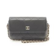 Pre-owned Leather chanel-bags Chanel Vintage , Black , Dames