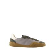 Grijze leren sneakers met gelamineerde details Acne Studios , Gray , H...