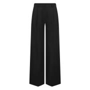 Op Maat Gemaakte Broek met Geplooide Voorkant Nicowa , Black , Dames