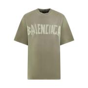 Heren Medium Fit Stijlvol Shirt Balenciaga , Green , Heren