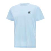 Blauw Katoenen T-shirt met Logo Belstaff , Blue , Heren