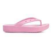 Klassieke Plateau Sandalen Crocs , Pink , Dames