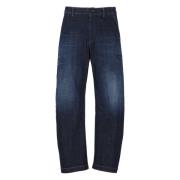 Blauwe Katoenen Broek met Zakken Dsquared2 , Blue , Heren