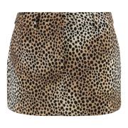 Stijlvolle bedrukte mini-rok met zakken Michael Kors , Brown , Dames