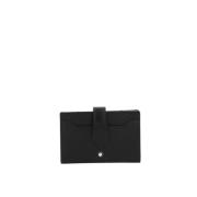 Zwarte leren creditcardhouder Montblanc , Black , Heren