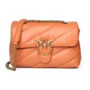 Oranje Love Bag Puff Gewatteerd Leer Pinko , Orange , Dames