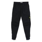 Reguliere Taps Toelopende Broek Stone Island , Black , Heren