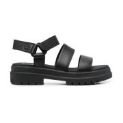 Flat Sandals Timberland , Black , Dames