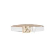 Latte Riem voor Stijlvolle Outfits Dolce & Gabbana , White , Unisex