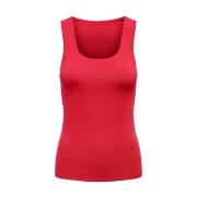 Mouwloze 2-Ways Fit Top Only , Red , Dames