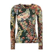 Grafisch Jersey T-shirt Etro , Multicolor , Dames