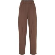 Bruine Broek Elegante Stijl Brunello Cucinelli , Brown , Dames