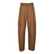 Katoenmix Stijlvolle Broek Palm Angels , Brown , Dames