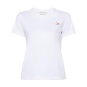 T-shirts en Polos met Handtekening Vos Patch Maison Kitsuné , White , ...