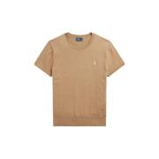 Korte Mouw Polo Sweater Polo Ralph Lauren , Brown , Dames