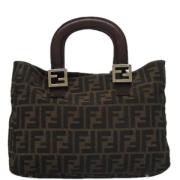 Pre-owned Canvas handbags Fendi Vintage , Brown , Dames