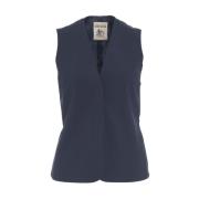 Blauwe Wollen Blazer Semicouture , Blue , Dames