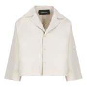 Beige Katoen Zijden Blazer Vrouw Fabiana Filippi , Beige , Dames