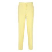 Gele wollen broek met zijdetails Fabiana Filippi , Yellow , Dames