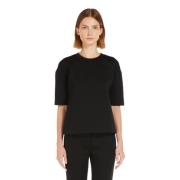 Zachte Jersey Crewneck T-shirt Max Mara , Black , Dames