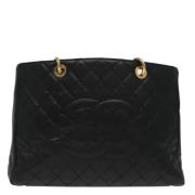 Pre-owned Leather chanel-bags Chanel Vintage , Black , Dames