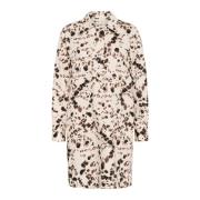 Luipaardprint Jurk met Lange Mouwen Part Two , Multicolor , Dames