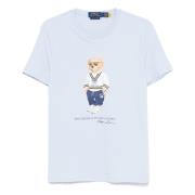 Geborduurde 'Polo Bear' Katoenen T-shirt Polo Ralph Lauren , Blue , He...