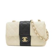 Pre-owned Leather chanel-bags Chanel Vintage , White , Dames