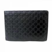 Pre-owned Leather wallets Gucci Vintage , Black , Dames