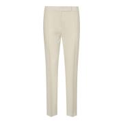 Witte Crepe Broek Chic Stijl Max Mara , White , Dames