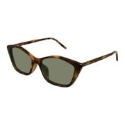 Klassieke zonnebril in Light Havana/Grey Green Saint Laurent , Brown ,...