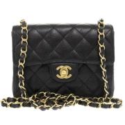 Pre-owned Leather chanel-bags Chanel Vintage , Black , Dames