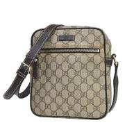 Pre-owned Canvas shoulder-bags Gucci Vintage , Beige , Dames