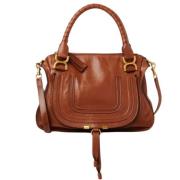 Glanzende leren schoudertas Chloé , Brown , Dames