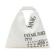 Mini Japanse Handtas in Witte Stof MM6 Maison Margiela , White , Dames