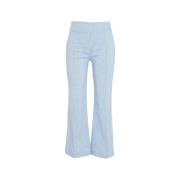 Wijde Blauwe Geruite Korte Broek Staud , Blue , Dames