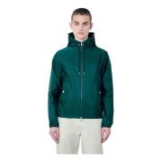 Gestreepte capuchon windjack Moncler , Green , Heren