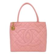 Pre-owned Leather handbags Chanel Vintage , Pink , Dames