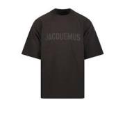 Casual Katoenen T-Shirt voor Mannen Jacquemus , Black , Heren