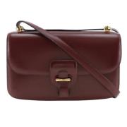 Pre-owned Leather shoulder-bags Hermès Vintage , Red , Dames