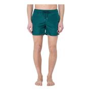 Zwemshorts met Logo Patch in Schelpweefsel Moncler , Green , Heren