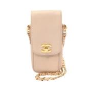 Pre-owned Leather chanel-bags Chanel Vintage , Pink , Dames